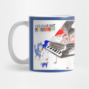 Cats paint the grand piano Mug